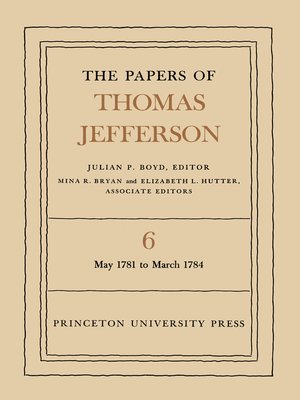 cover image of The Papers of Thomas Jefferson, Volume 6